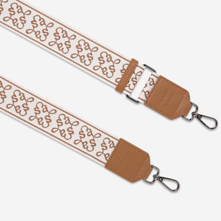 Status Anxiety Camel Jacquard Strap for Bags
