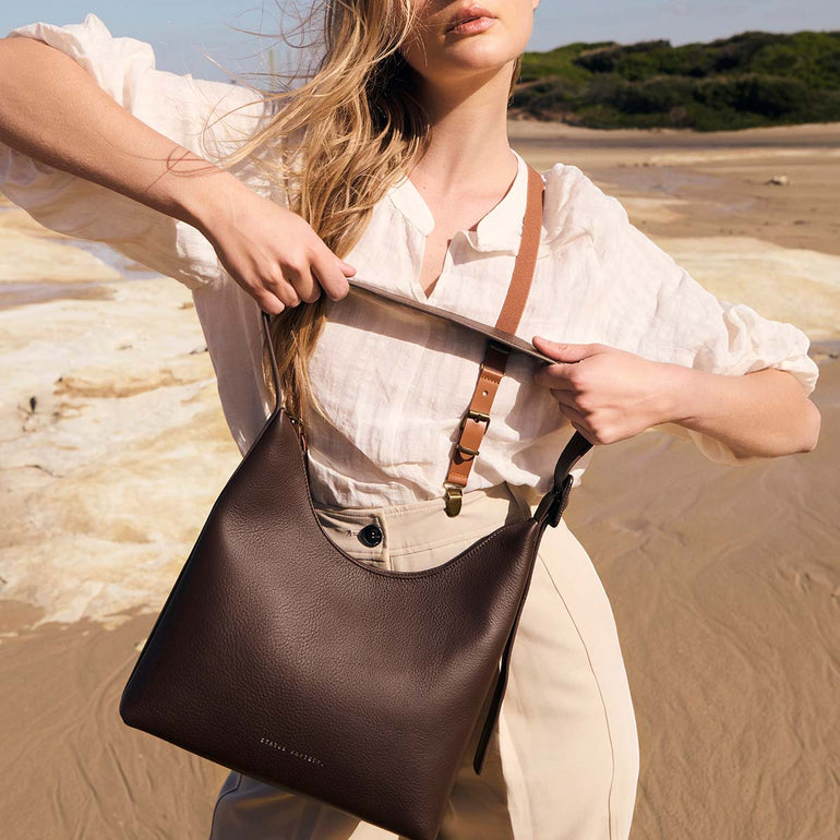 Status Anxiety Take You Higher Women's Leather Tote Bag Cocoa