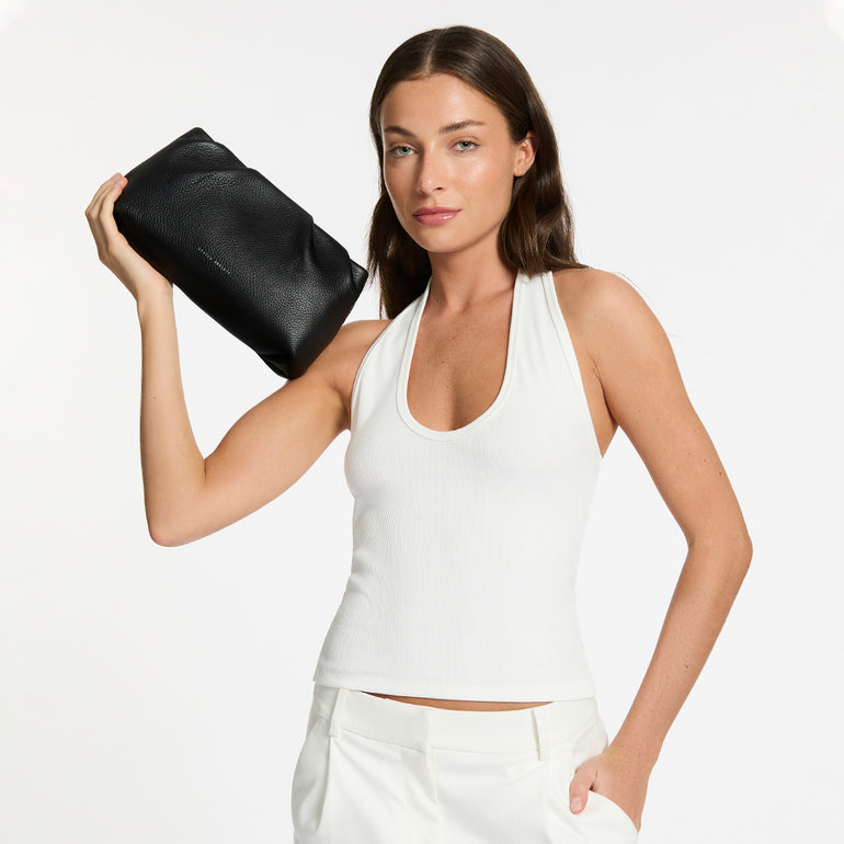 Status Anxiety The Moment Women's Leather Clutch Black