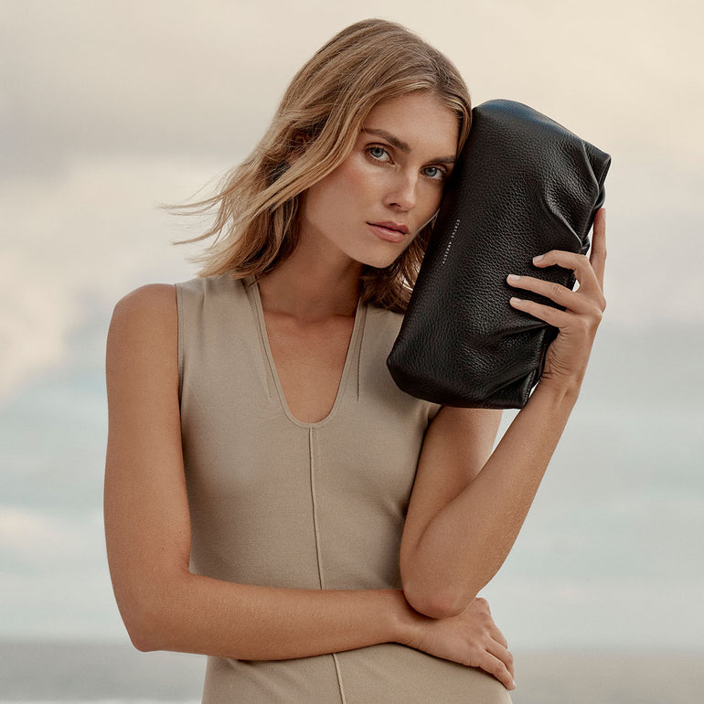 Status Anxiety The Moment Women's Leather Clutch Black
