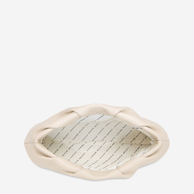 Status Anxiety The Moment Women's Leather Clutch Oat