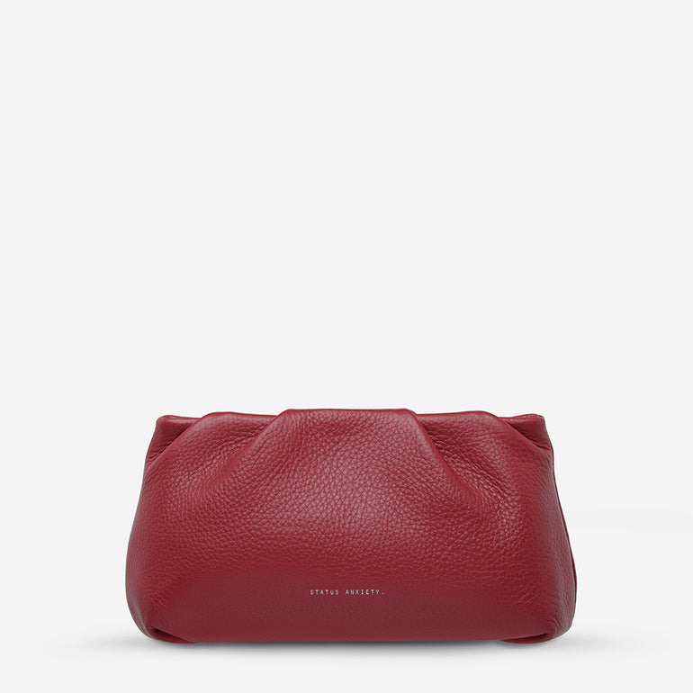 Status Anxiety The Moment Women's Leather Clutch Rouge