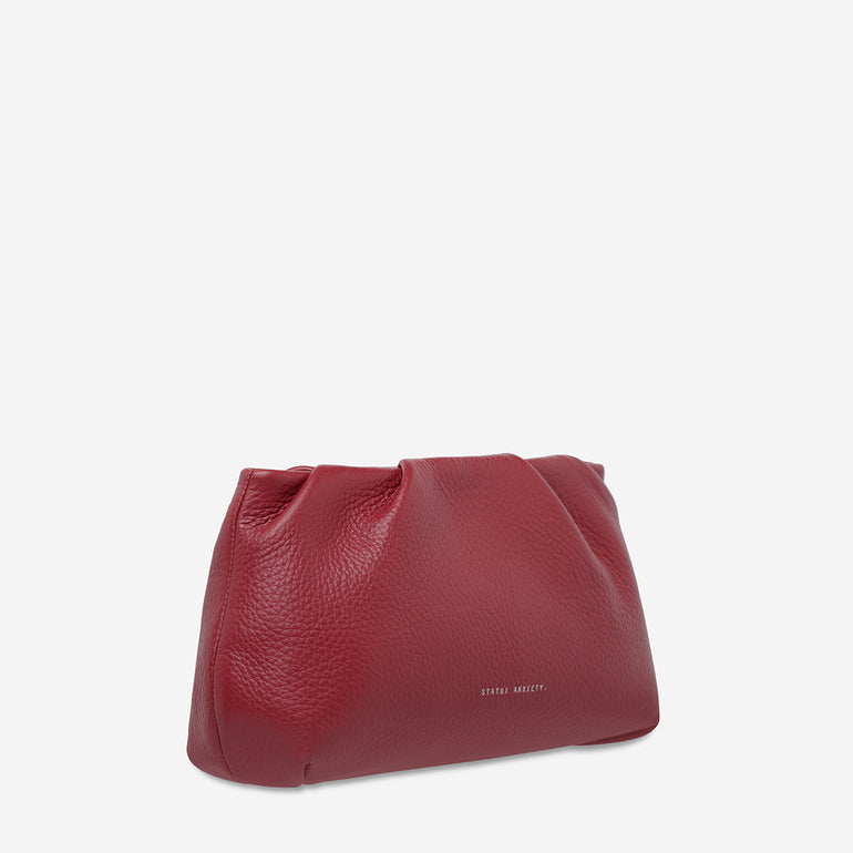 Status Anxiety The Moment Women's Leather Clutch Rouge