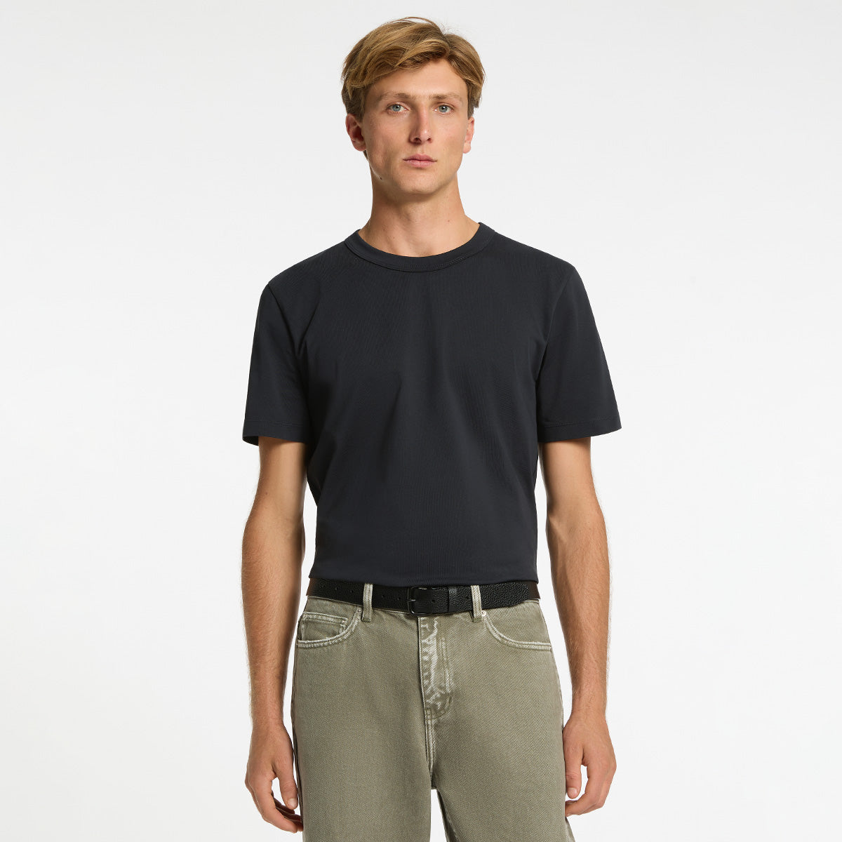 Status Anxiety Ease Up Unisex Leather Belt Black