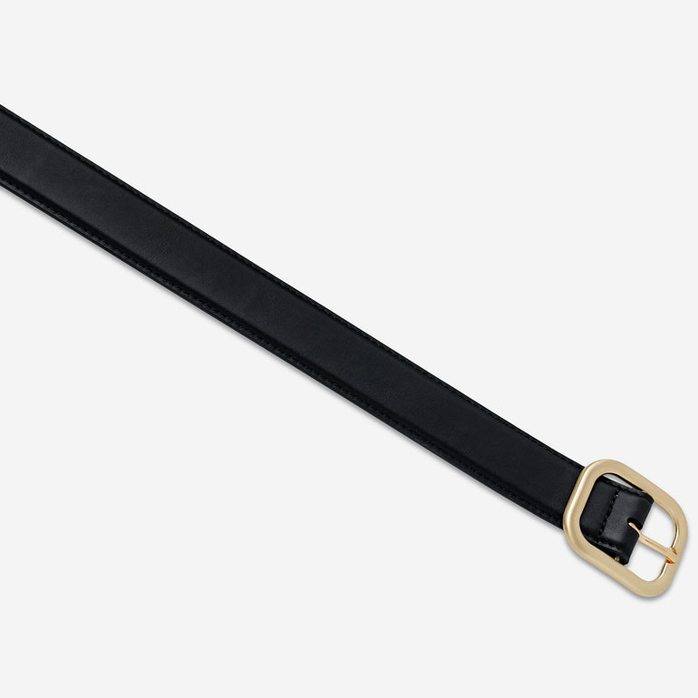 Status Anxiety Falling Quiet Women's Leather Belt Black/Gold