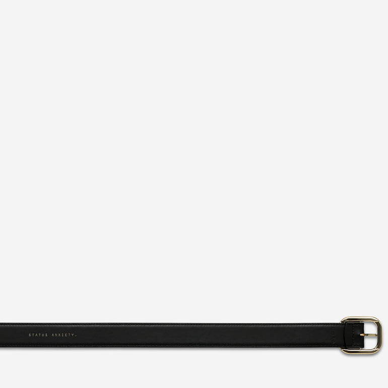 Status Anxiety Falling Quiet Women's Leather Belt Black/Gold