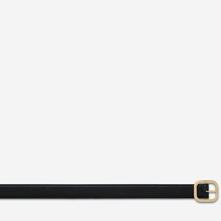 Status Anxiety Falling Quiet Women's Leather Belt Black/Gold