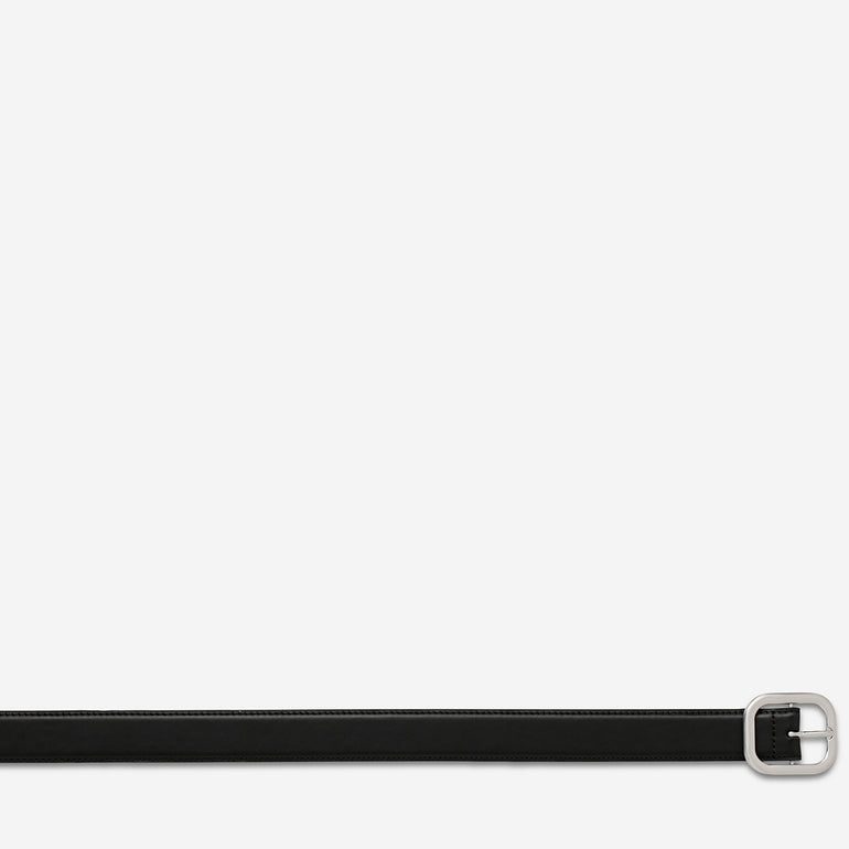 Status Anxiety Falling Quiet Women's Leather Belt Black/Silver