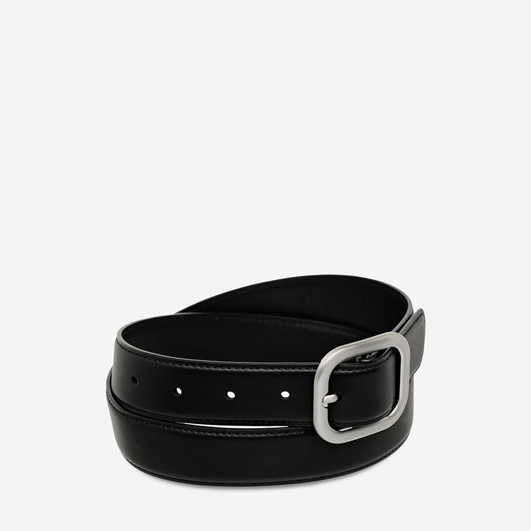 Status Anxiety Falling Quiet Women's Leather Belt Black/Silver