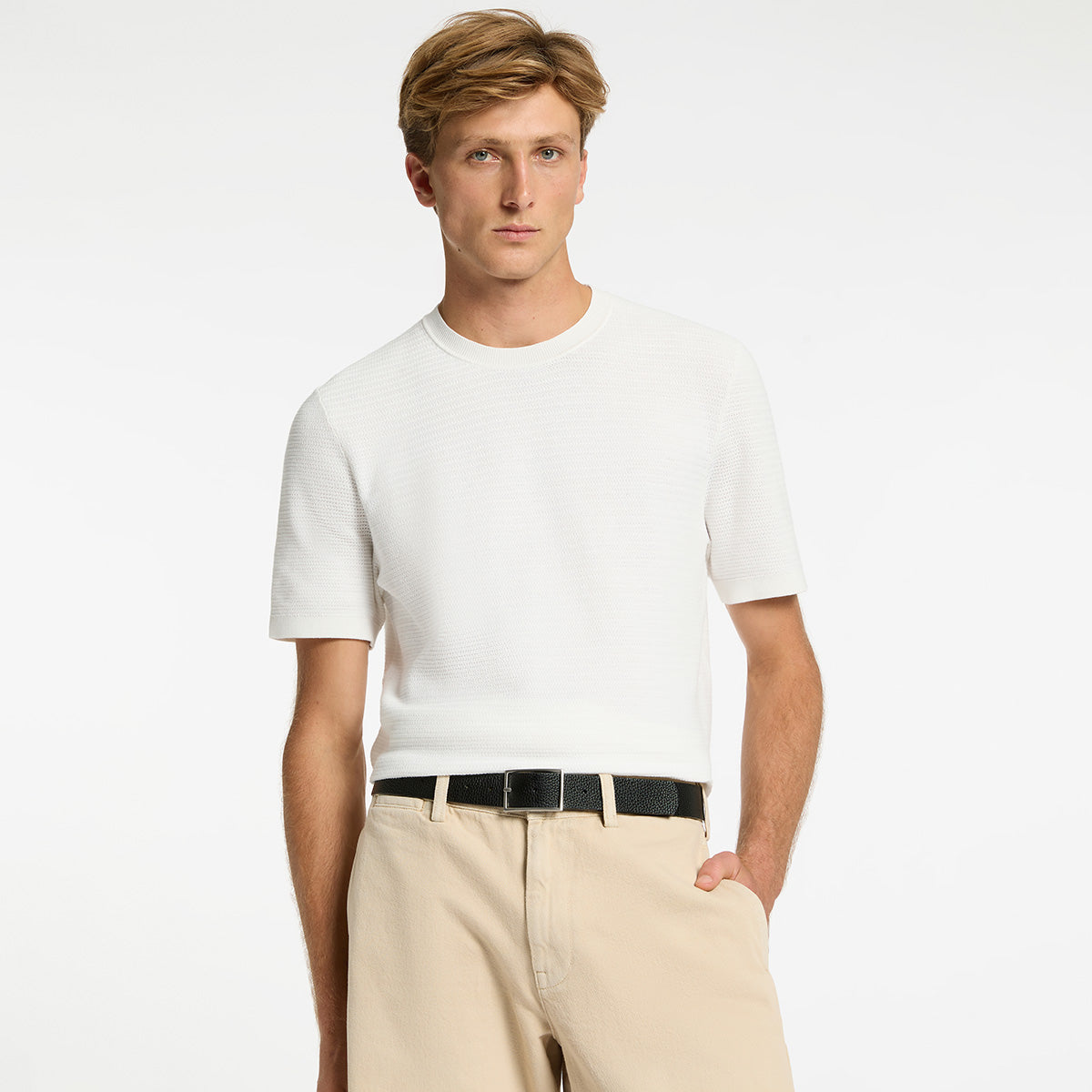 Status Anxiety Getting Real Unisex Leather Belt Black/Silver