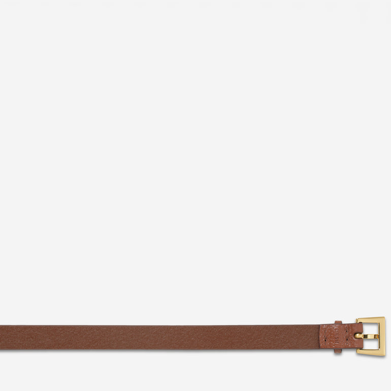 Status Anxiety ‘Part of Me’ Women's Leather Belt Tan / Gold