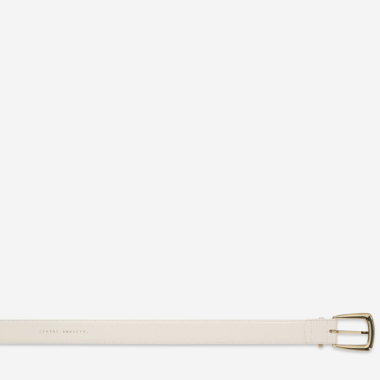 Status Anxiety Some time later Women's Leather Belt Ivory/Gold