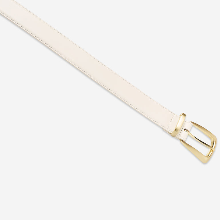 Status Anxiety Some time later Women's Leather Belt Ivory/Gold