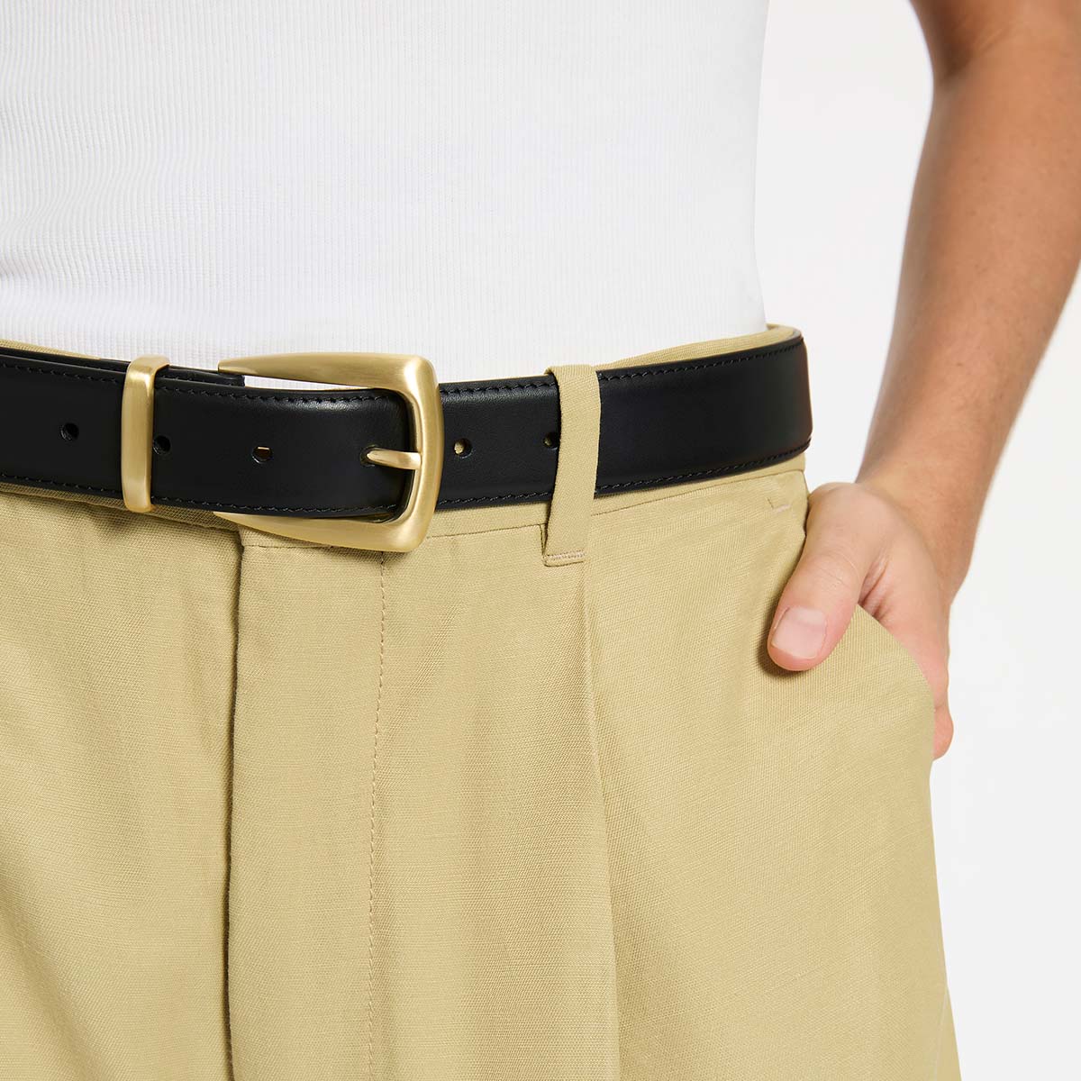 Status Anxiety Some time later Women's Leather Belt Black/Gold
