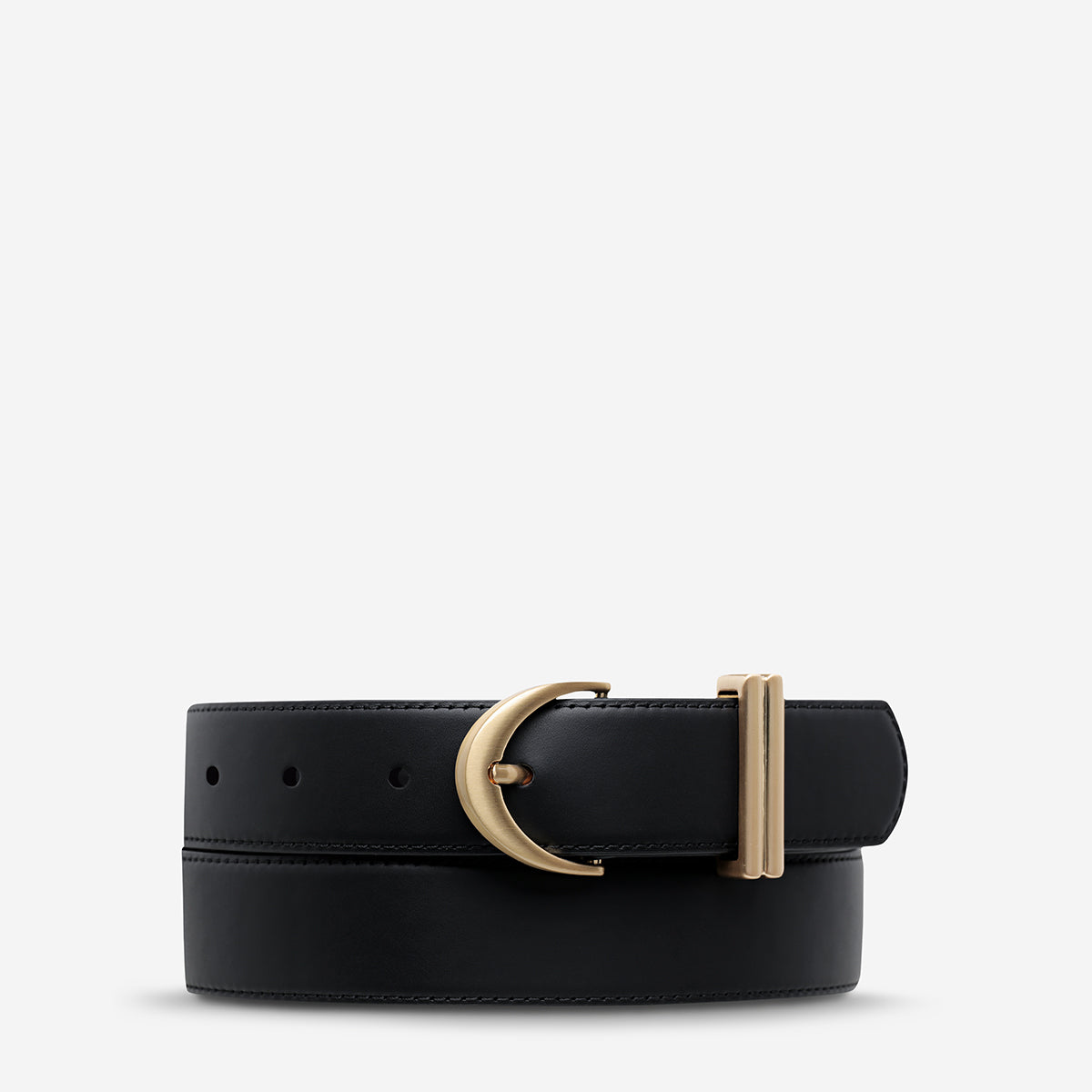 Status Anxiety Under Your Spell Women's Leather Belt Black/Gold
