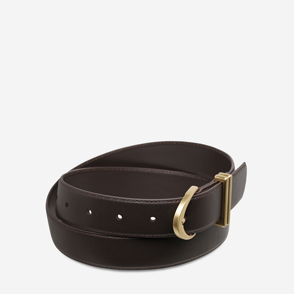 Status Anxiety Under Your Spell Women's Leather Belt Choc/Gold