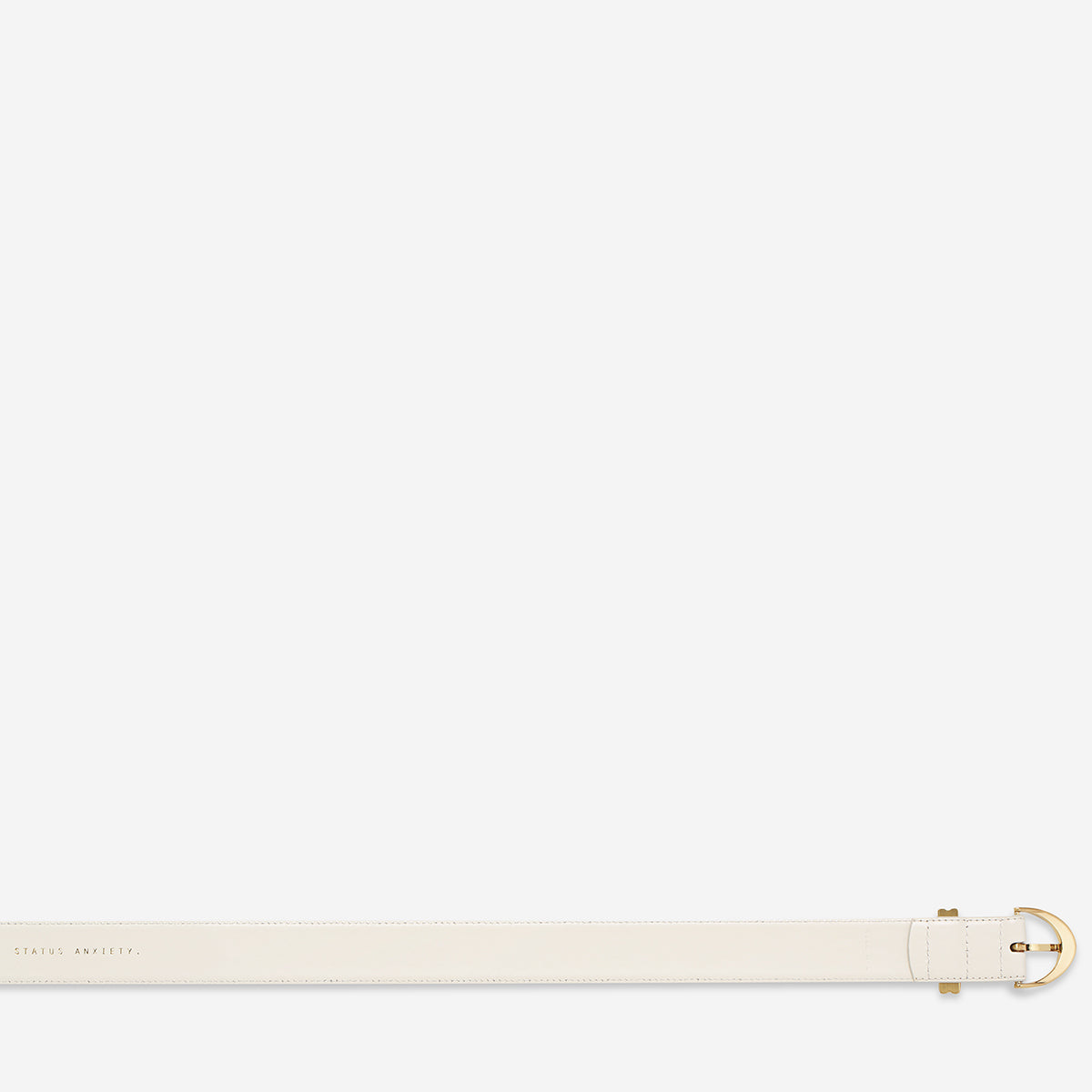 Status Anxiety Under Your Spell Women's Leather Belt Ivory/Gold