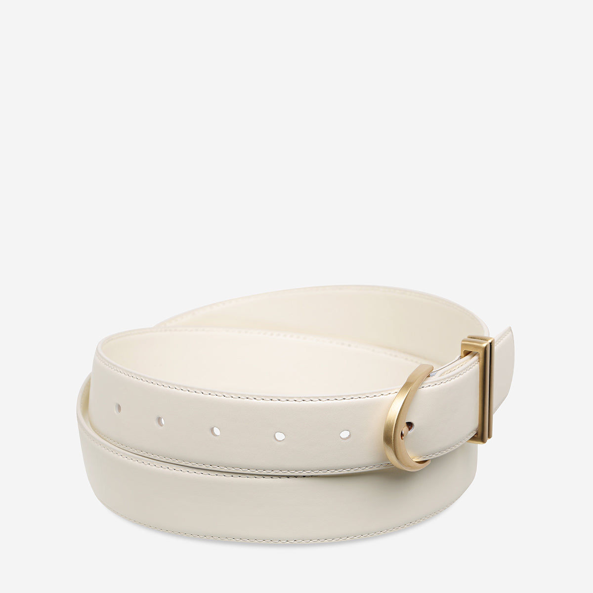 Status Anxiety Under Your Spell Women's Leather Belt Ivory/Gold