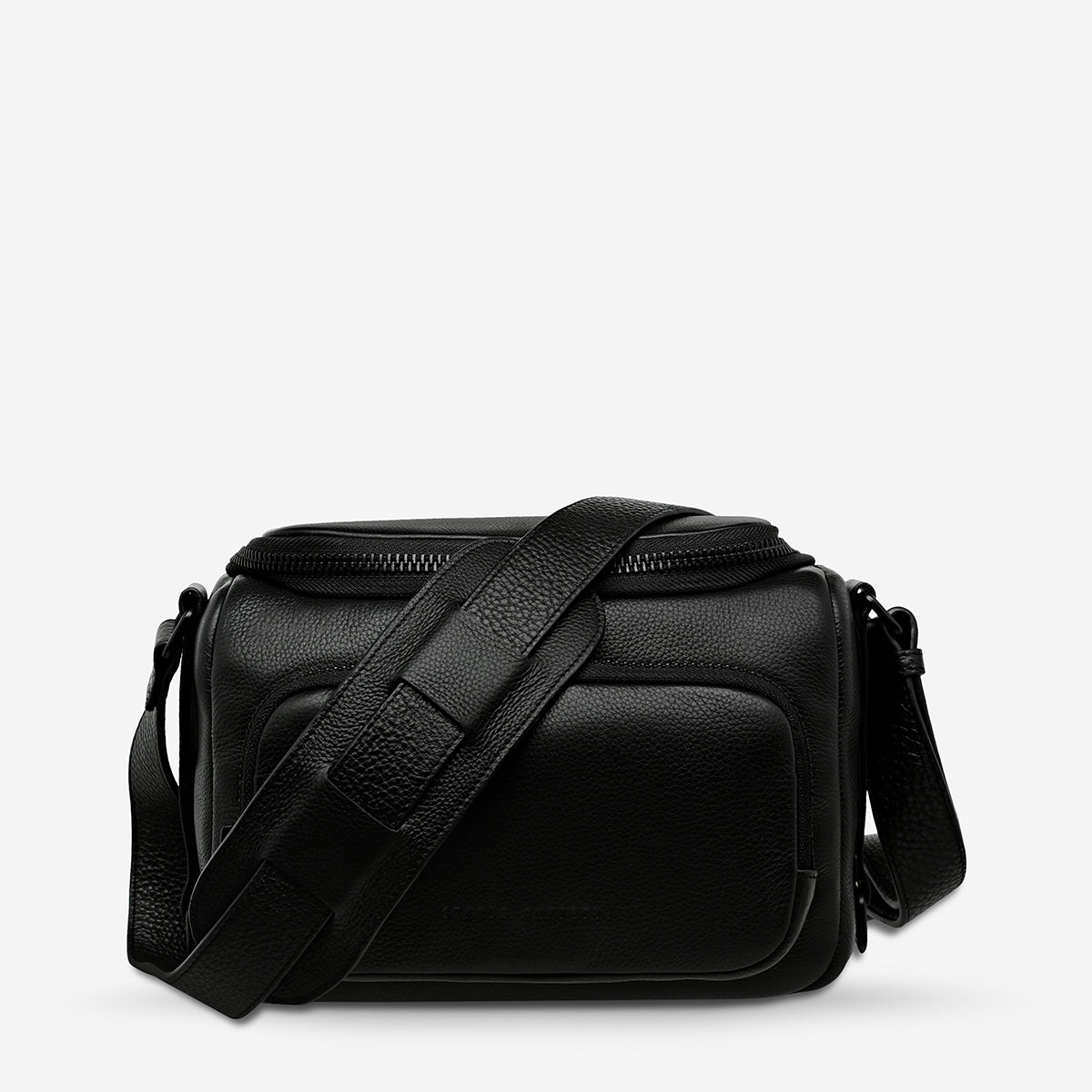 Loved You First Black Leather Camera Bag | Status Anxiety®