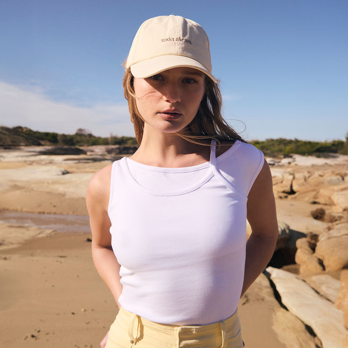Status Anxiety Under the Sun Logo Hat Cream