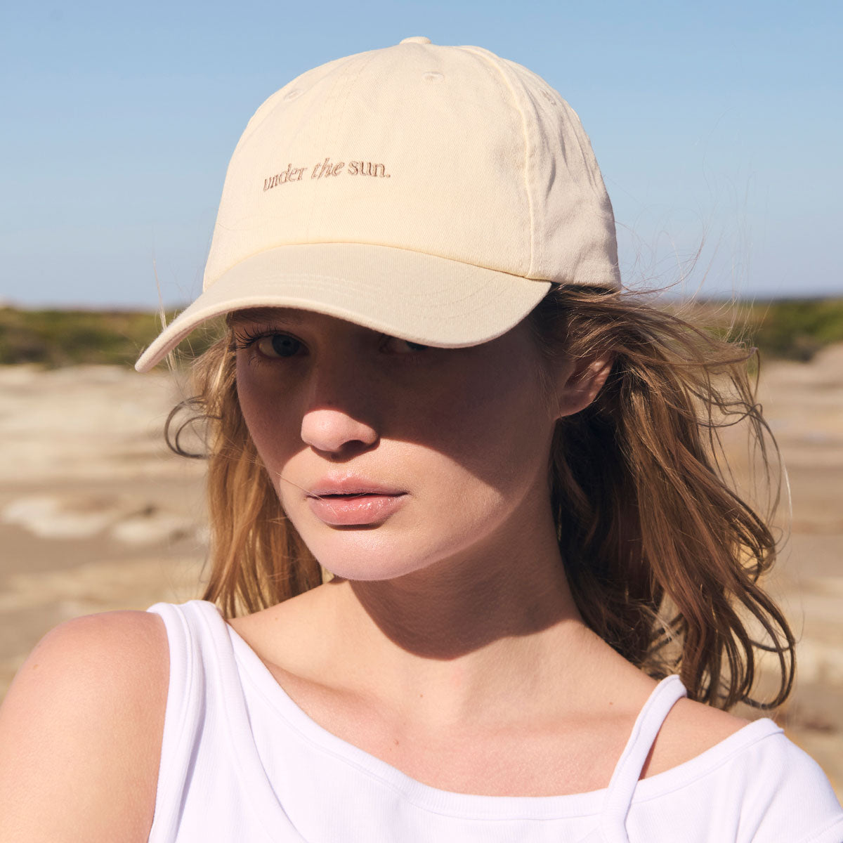 Status Anxiety Under the Sun Logo Hat Cream
