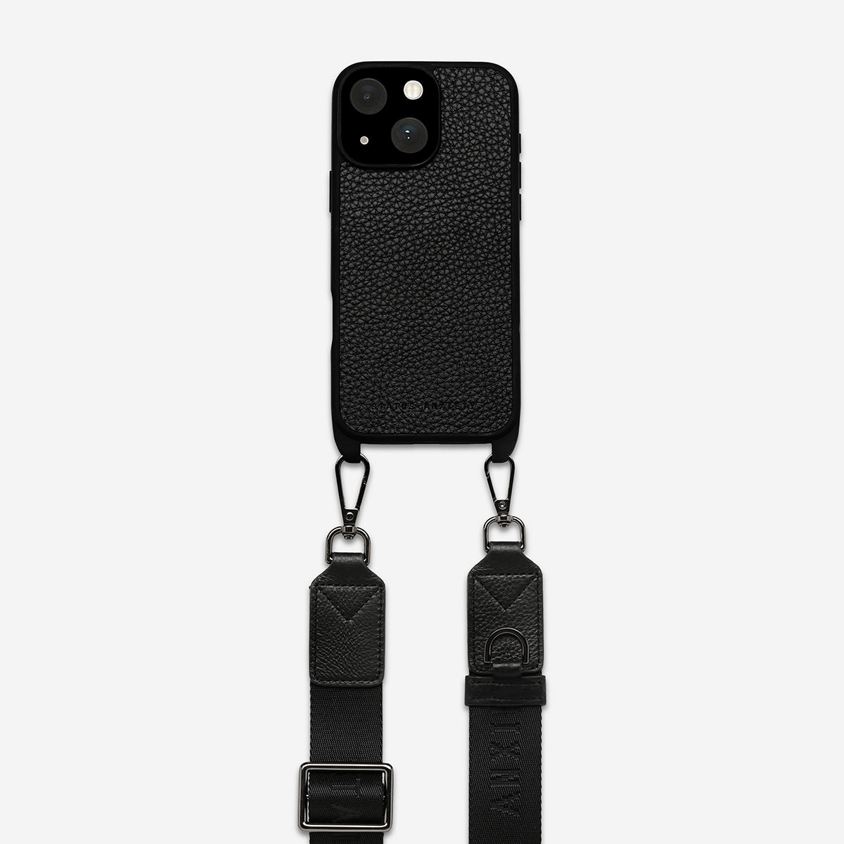 Status Anxiety Enough To Leave Leather iPhone Case Black