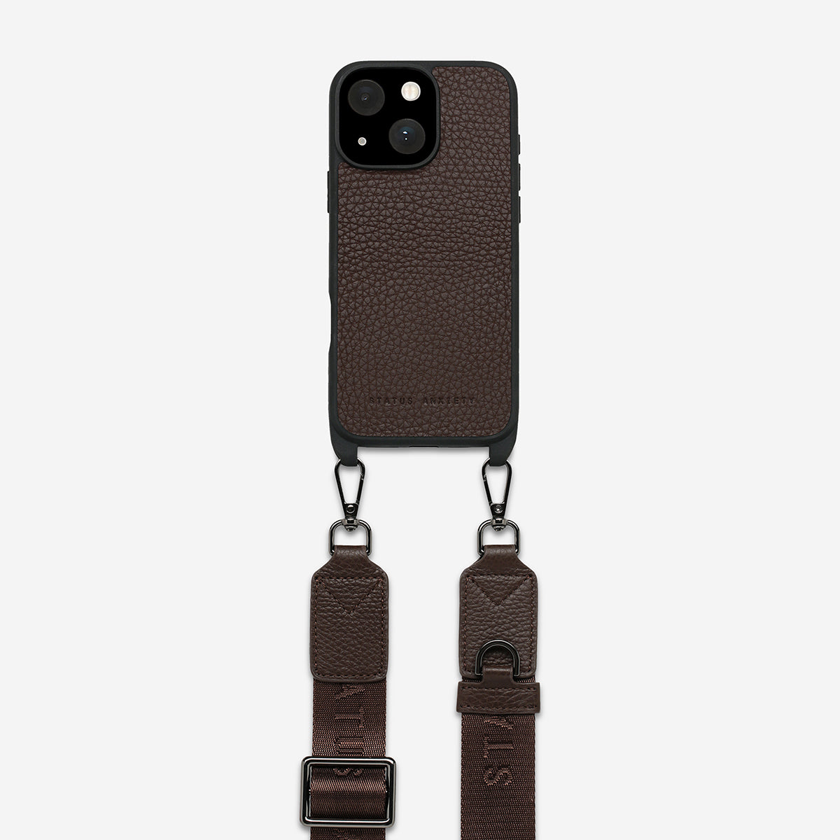 Status Anxiety Enough To Leave Leather iPhone Case Cocoa