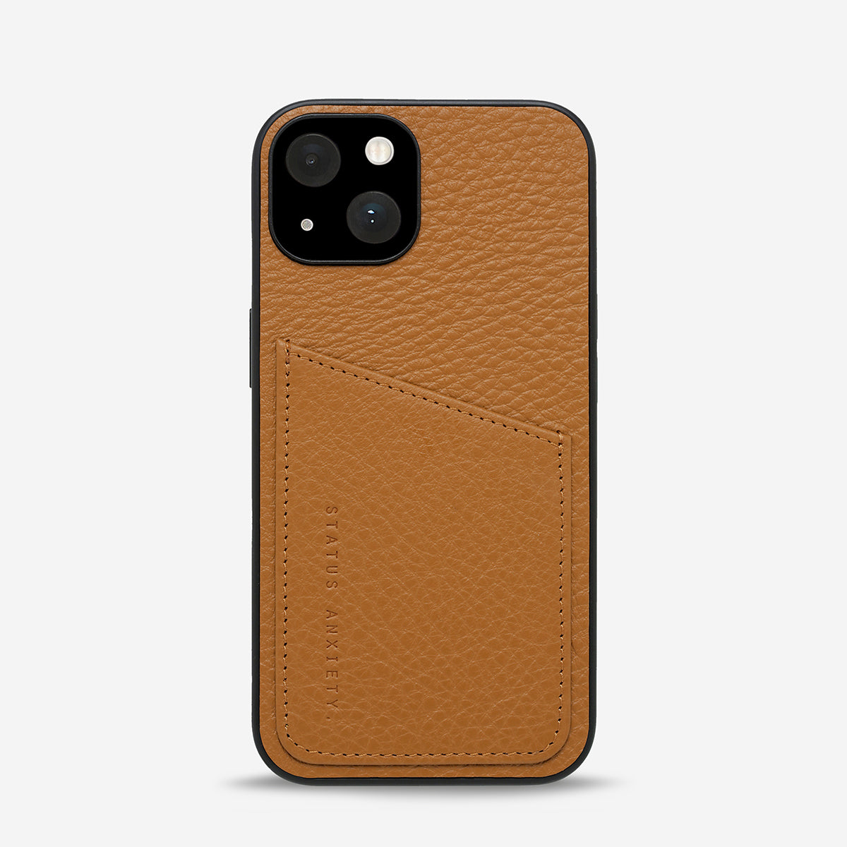 Status Anxiety Who's Who Leather iPhone Cases Tan