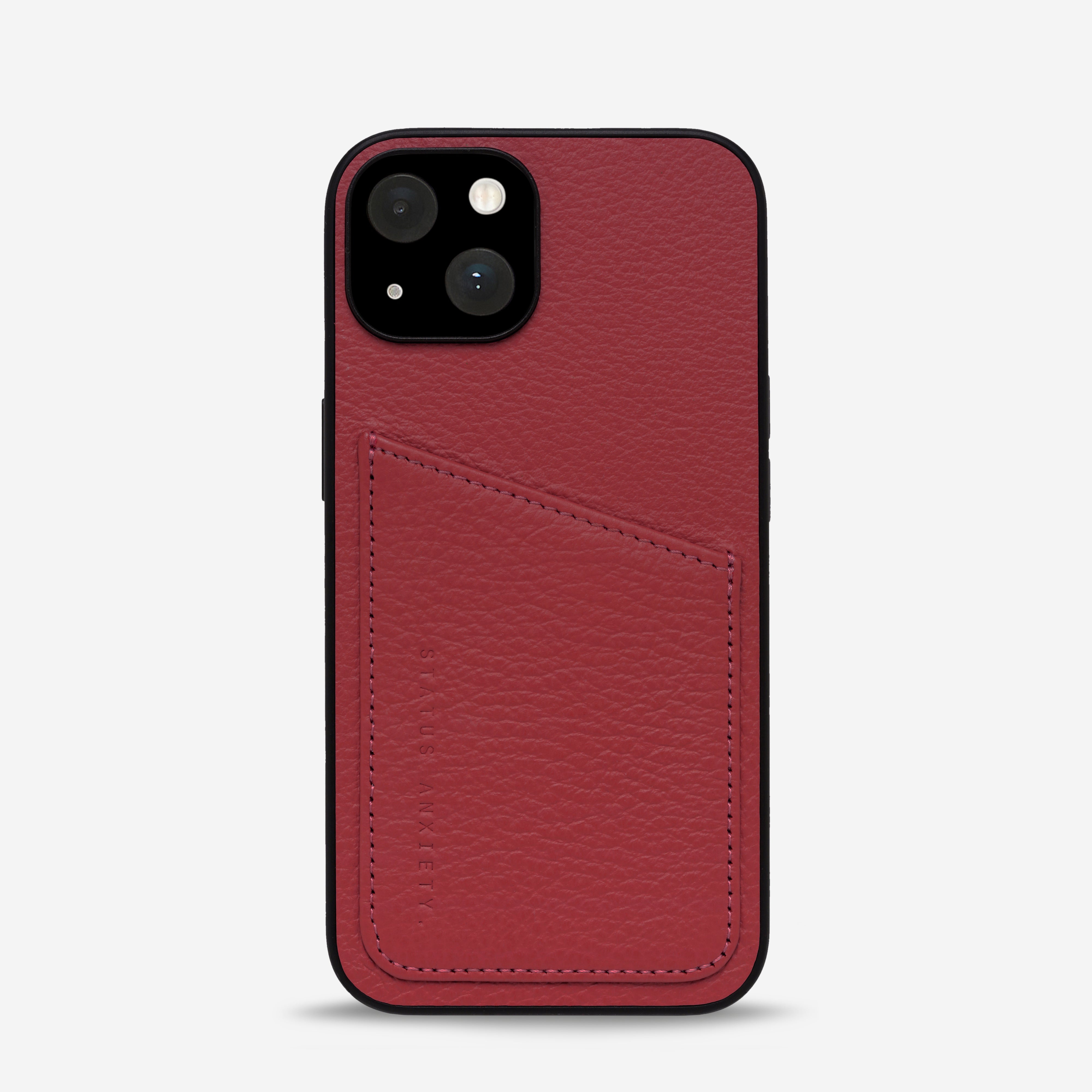 Status Anxiety Who's Who Leather iPhone Cases Rouge