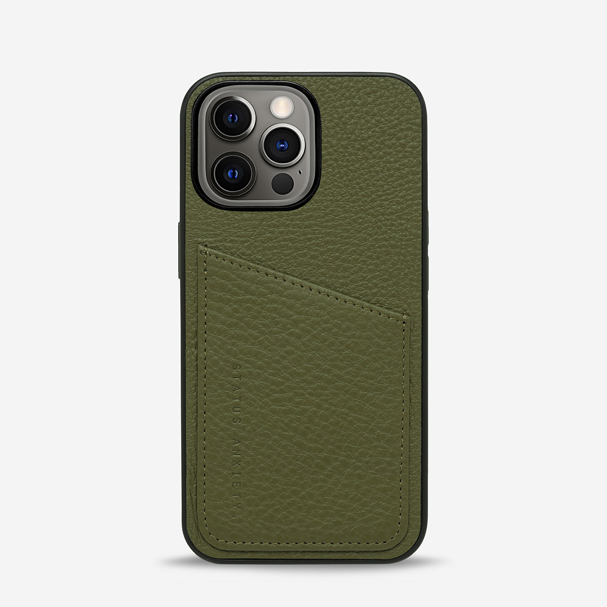 Status Anxiety Who's Who Leather iPhone Cases Khaki