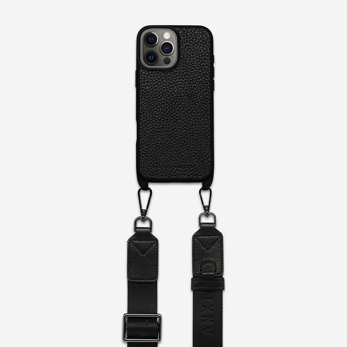 Status Anxiety Enough To Leave Leather iPhone Case Black