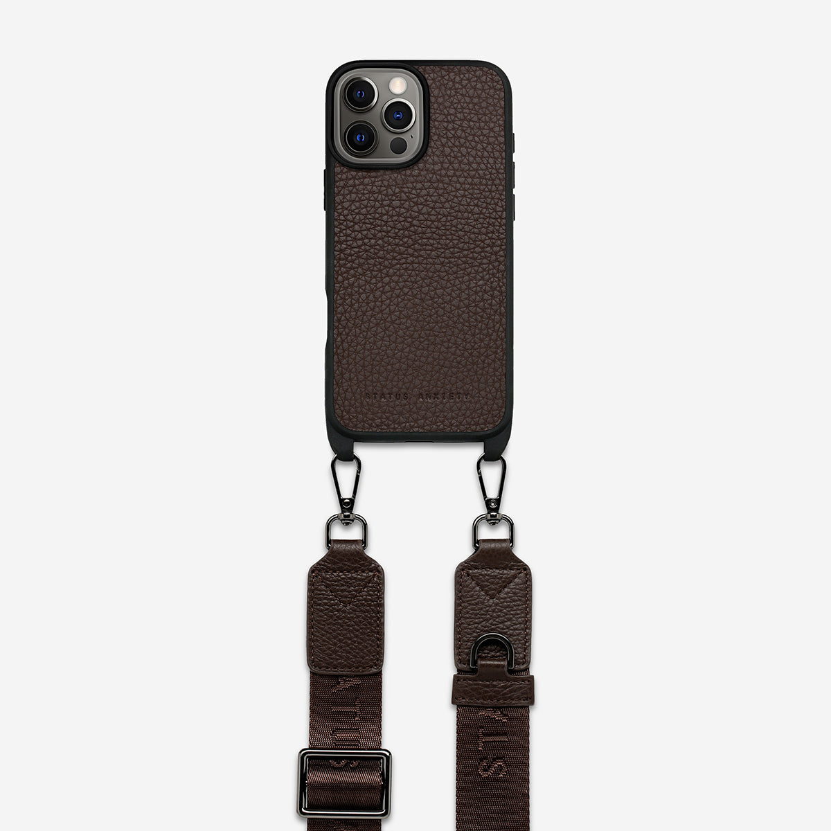 Status Anxiety Enough To Leave Leather iPhone Case Cocoa