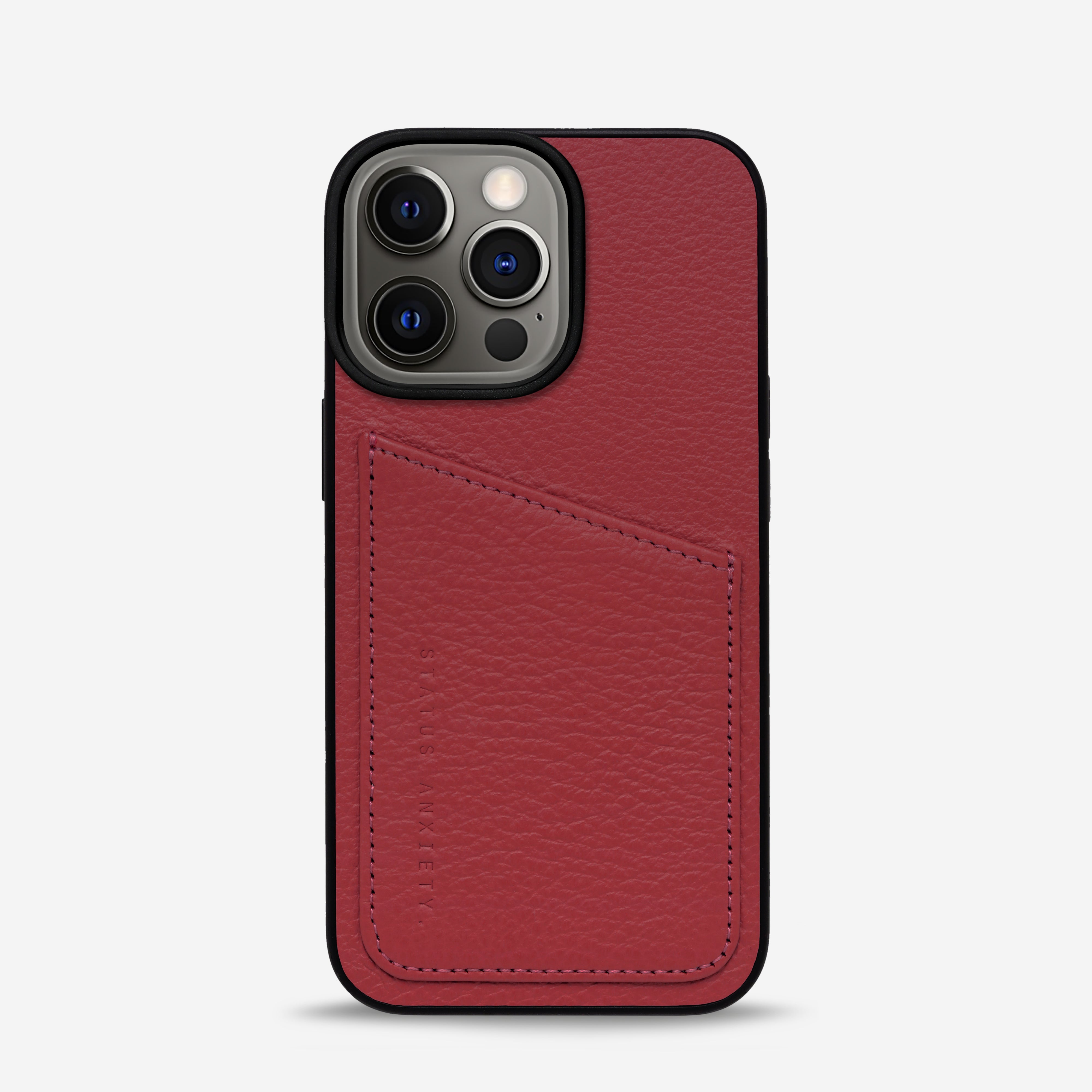 Status Anxiety Who's Who Leather iPhone Cases Rouge