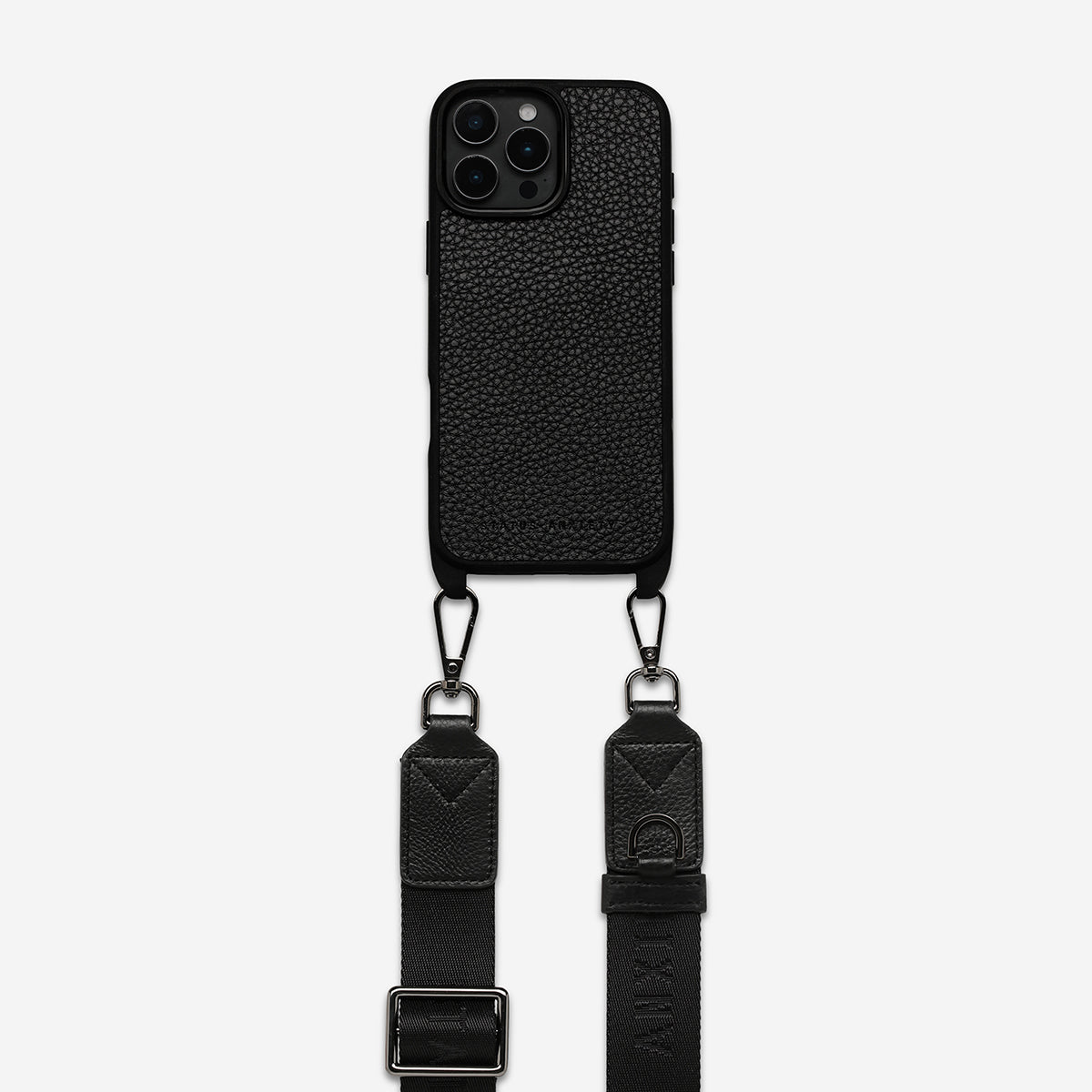 Status Anxiety Enough To Leave Leather iPhone Case Black