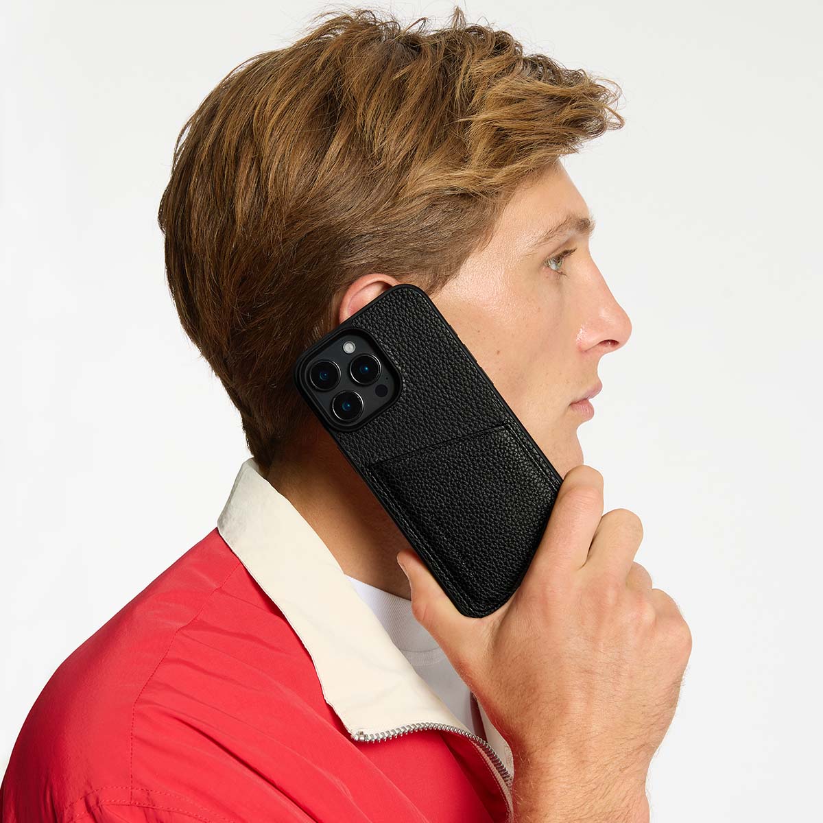 Status Anxiety Who's Who Black Leather iPhone Cases For Men