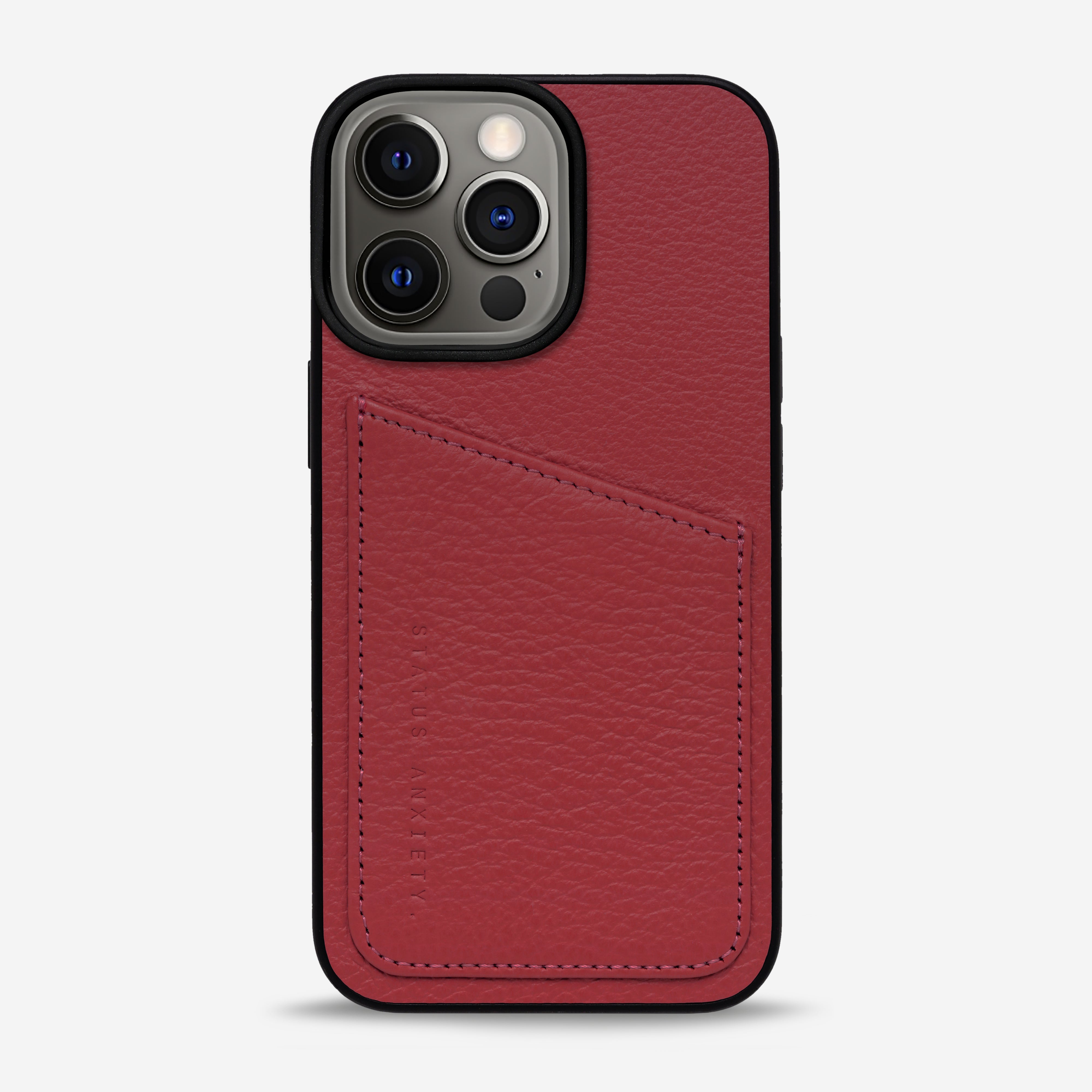 Status Anxiety Who's Who Leather iPhone Cases Rouge