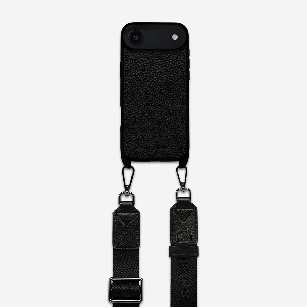 Status Anxiety Enough To Leave Leather iPhone Case Black