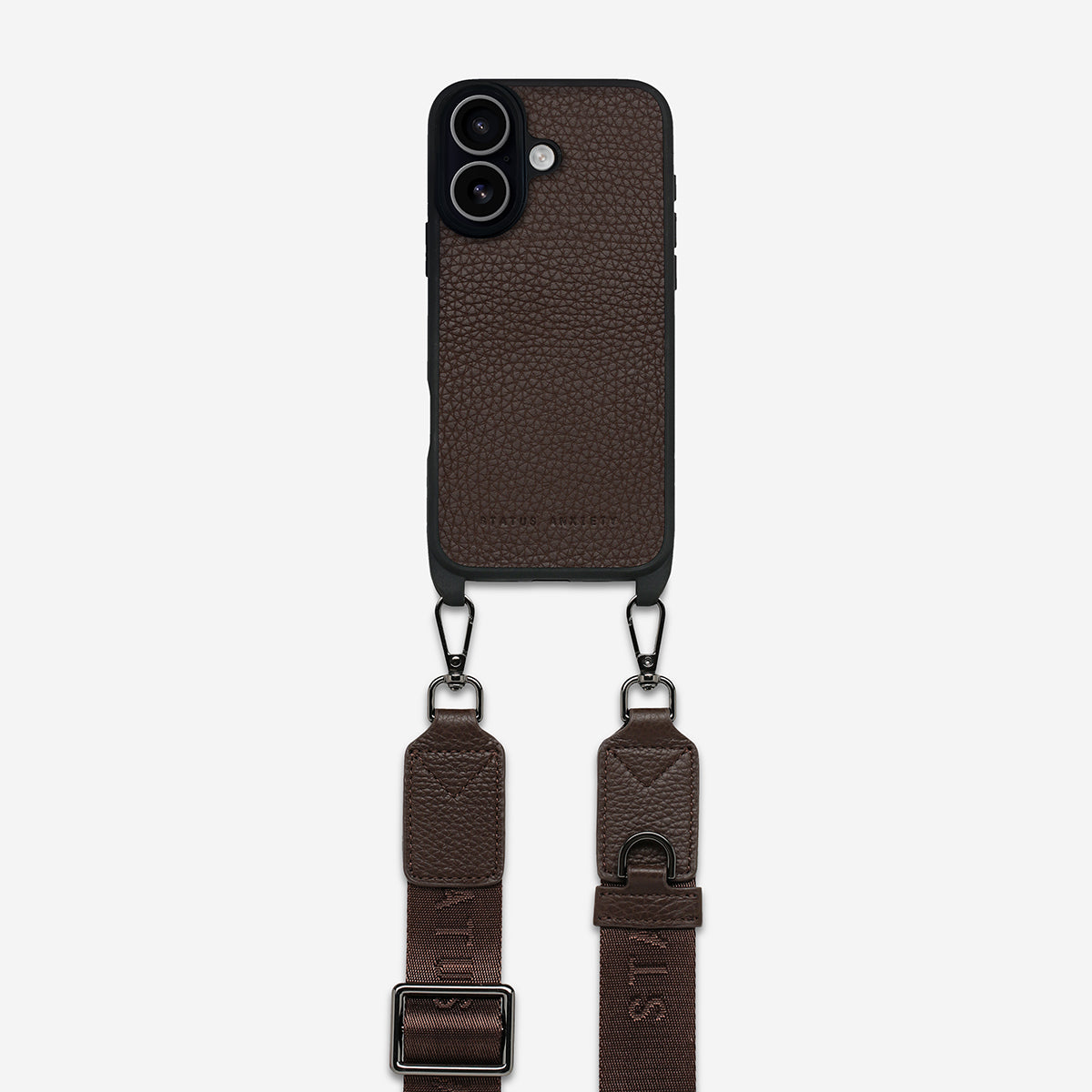 Status Anxiety Enough To Leave Leather iPhone Case Cocoa