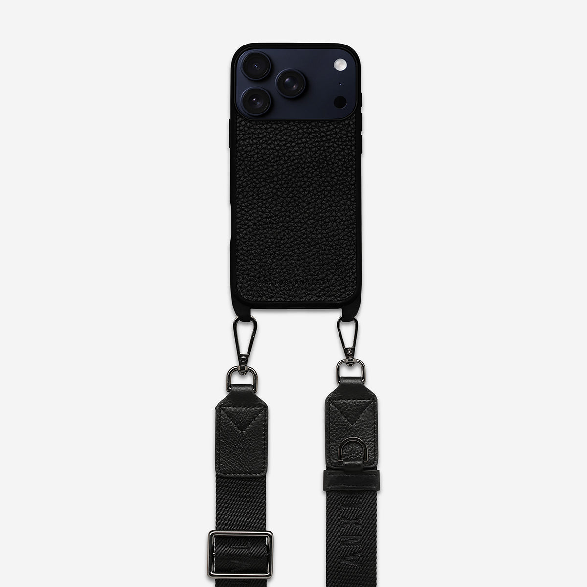 Status Anxiety Enough To Leave Leather iPhone Case Black