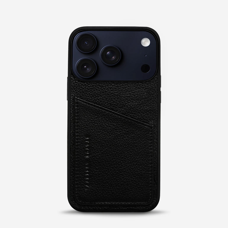 Status Anxiety Who's Who Leather iPhone Cases Black
