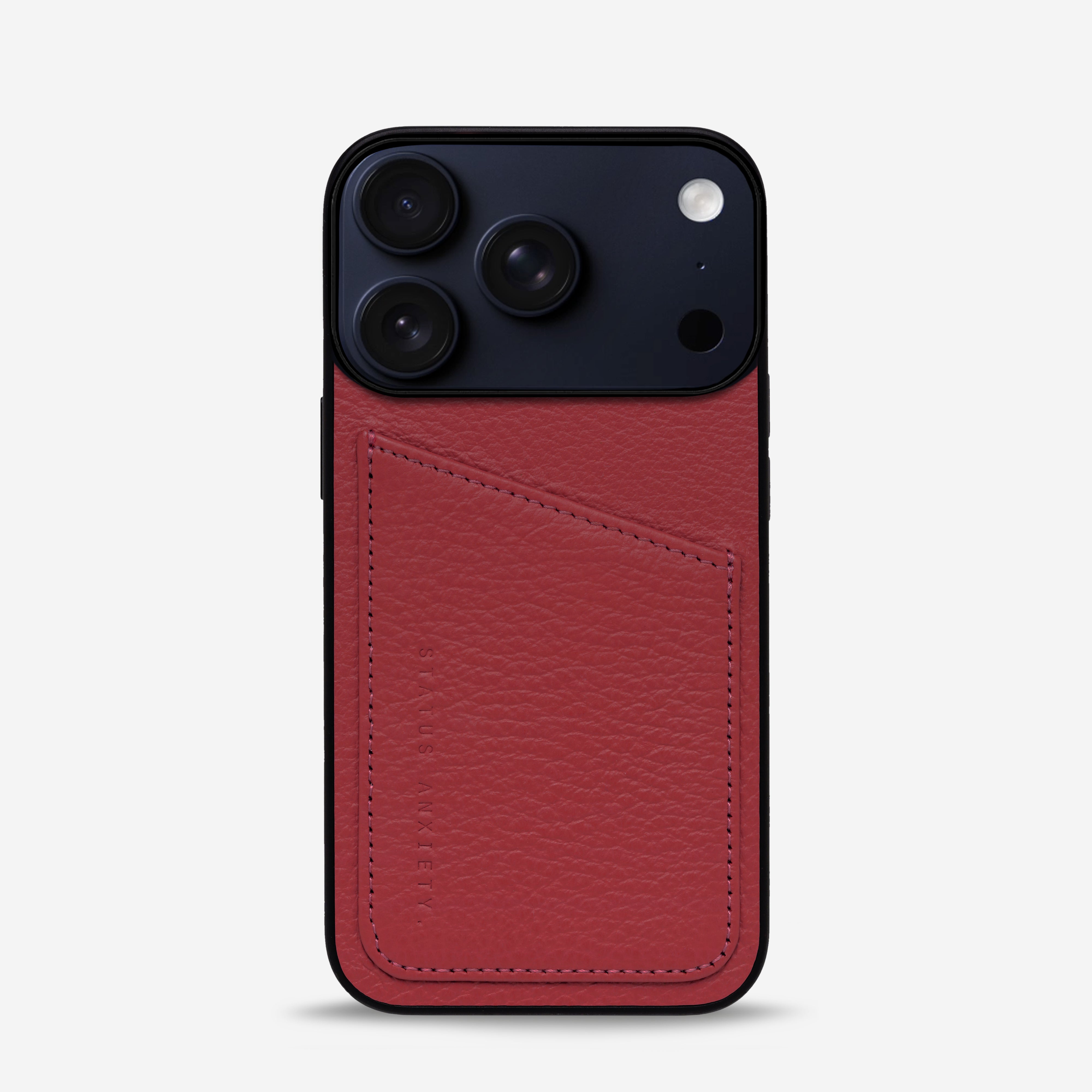 Status Anxiety Who's Who Leather iPhone Cases Rouge