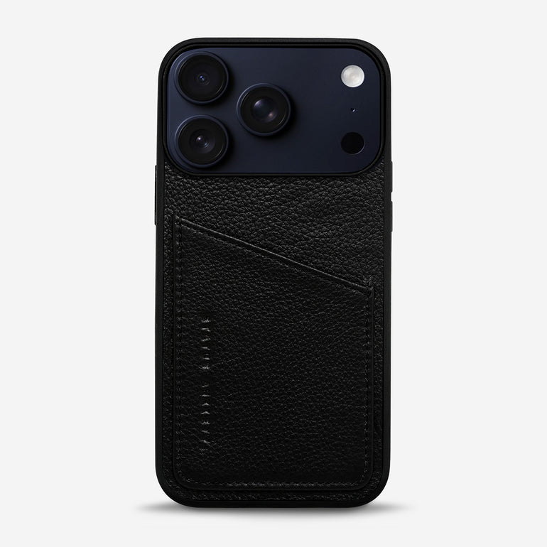 Who's Who Black Leather Phone Cases | Status Anxiety Who's Who Black Leather Phone Cases | Status Anxiety