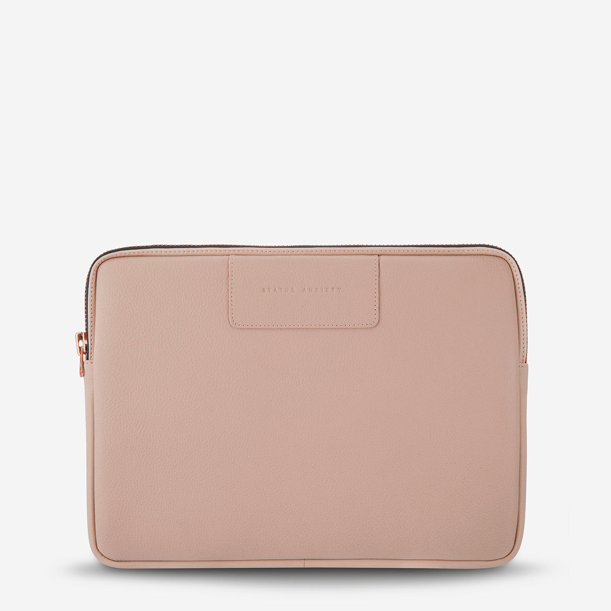 Status Anxiety Before I Leave Leather 15" Laptop Case Dusty Pink
