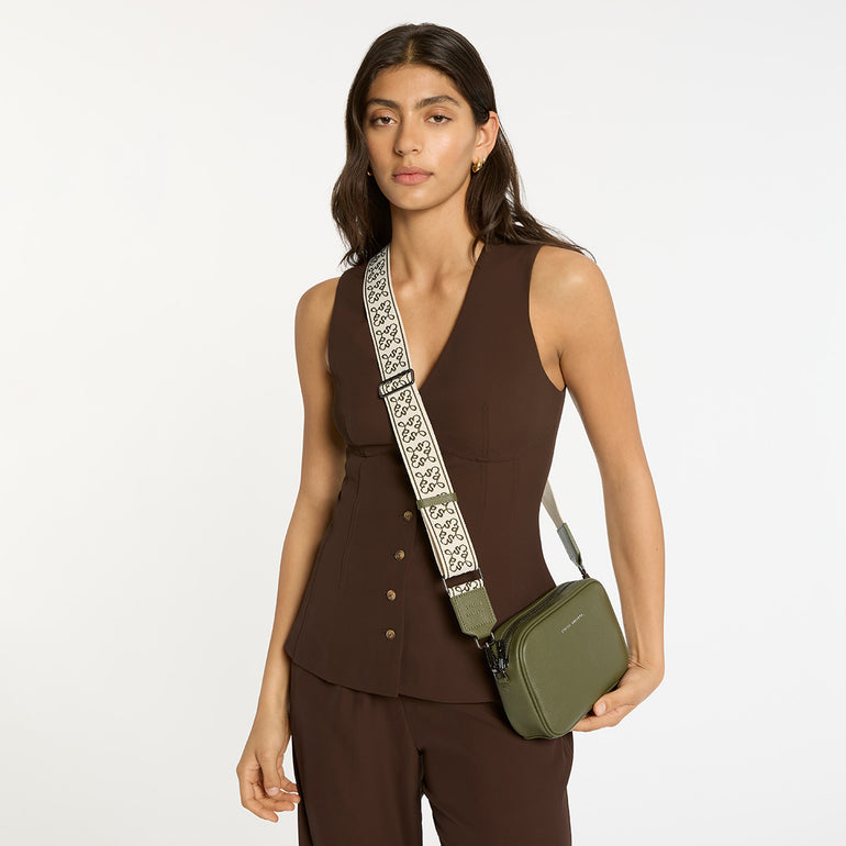 Status Anxiety Khaki Jacquard Strap for Bags