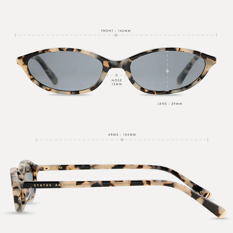 Status Anxiety Apex Sunglasses White Tort