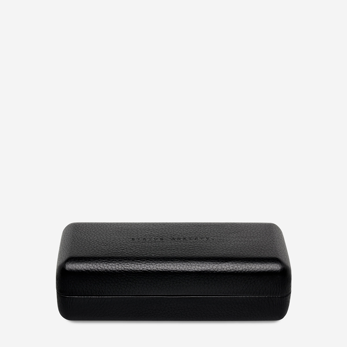 Status Anxiety Run To The Sun Leather Sunglasses Case Black