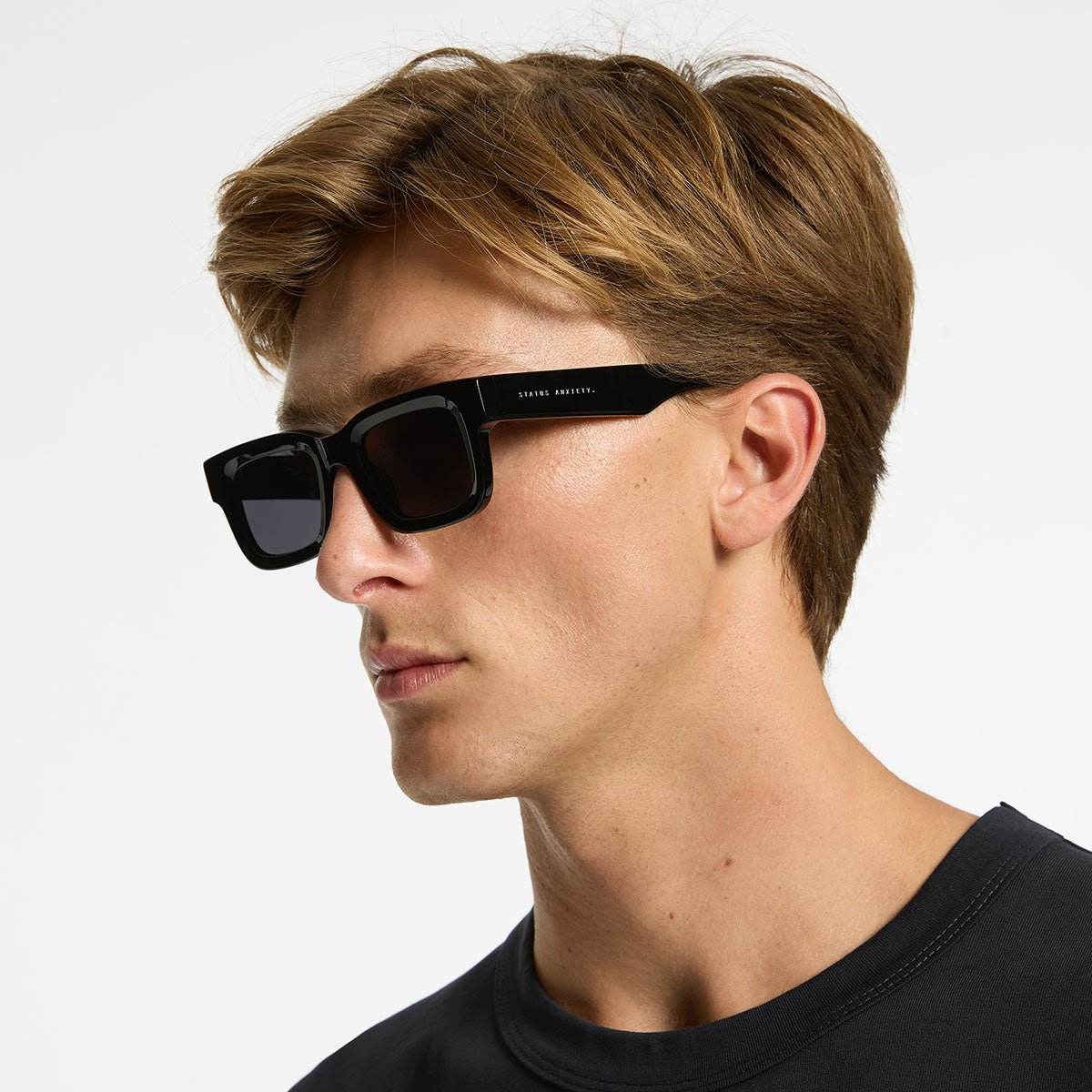 Status Anxiety Disorient Black Sunglasses For Men