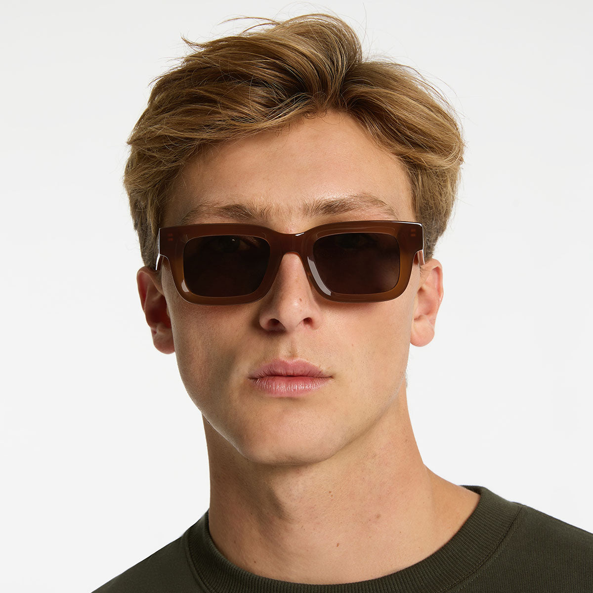 Status Anxiety Disorient Brown Sunglasses For Men