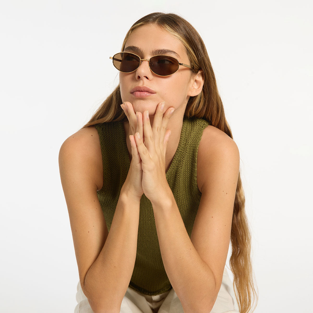 Status Anxiety Enigma Sunglasses Gold