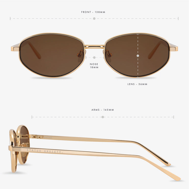 Status Anxiety Enigma Sunglasses Gold